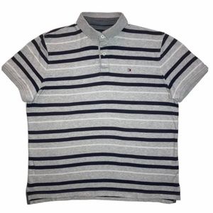 Tommy Hilfiger - Striped Polo with Flag Logo